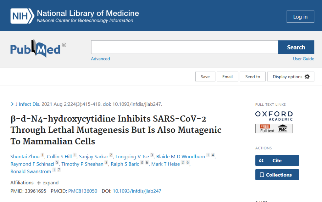 β-d-N4-hydroxycytidine Inhibits SARS-CoV-2 Through Lethal Mutagenesis But Is Also Mutagenic To Mammalian Cells