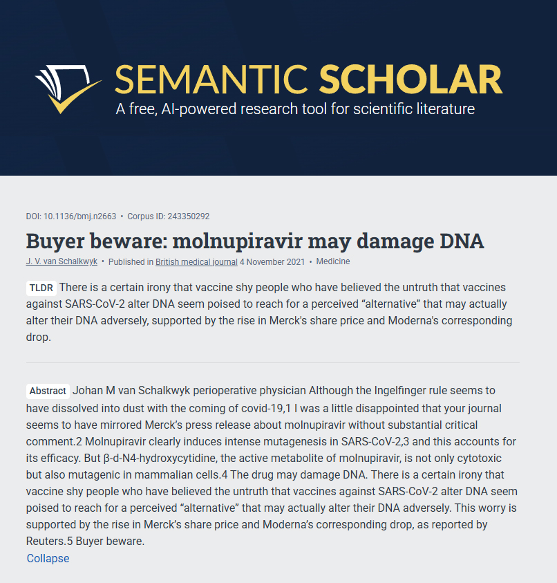 Buyer beware: molnupiravir may damage DNA